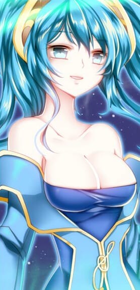漫蛙青绿色头发人物插画,题材选择配图